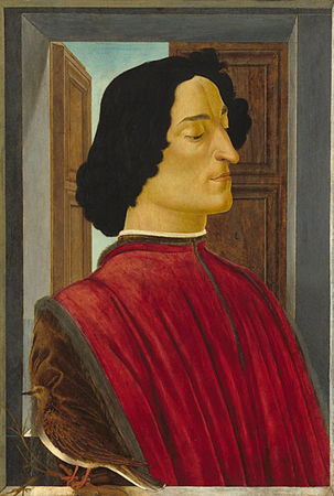 Горлица на портрете Джулиано Медичи работы Боттичелли